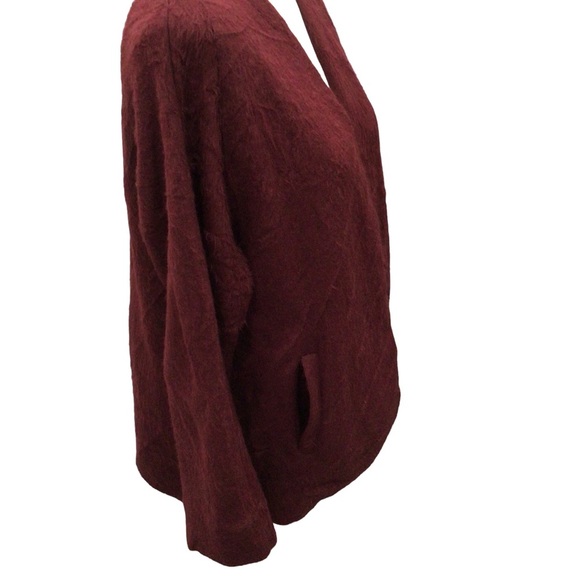 Maria Stanley Luca sweater coat burgundy  S/XS - Picture 2 of 6